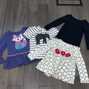 Toddler long sleeve dressy tops (set of 4)